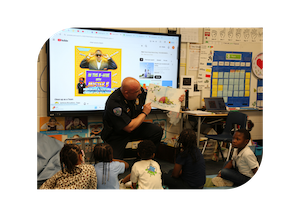 chief ron camacho community kids school classroom